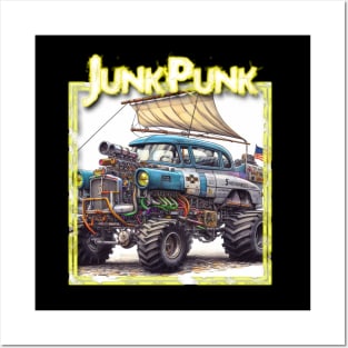 JunkPunk - Jacked Blue Chev - WelshDesigns Posters and Art